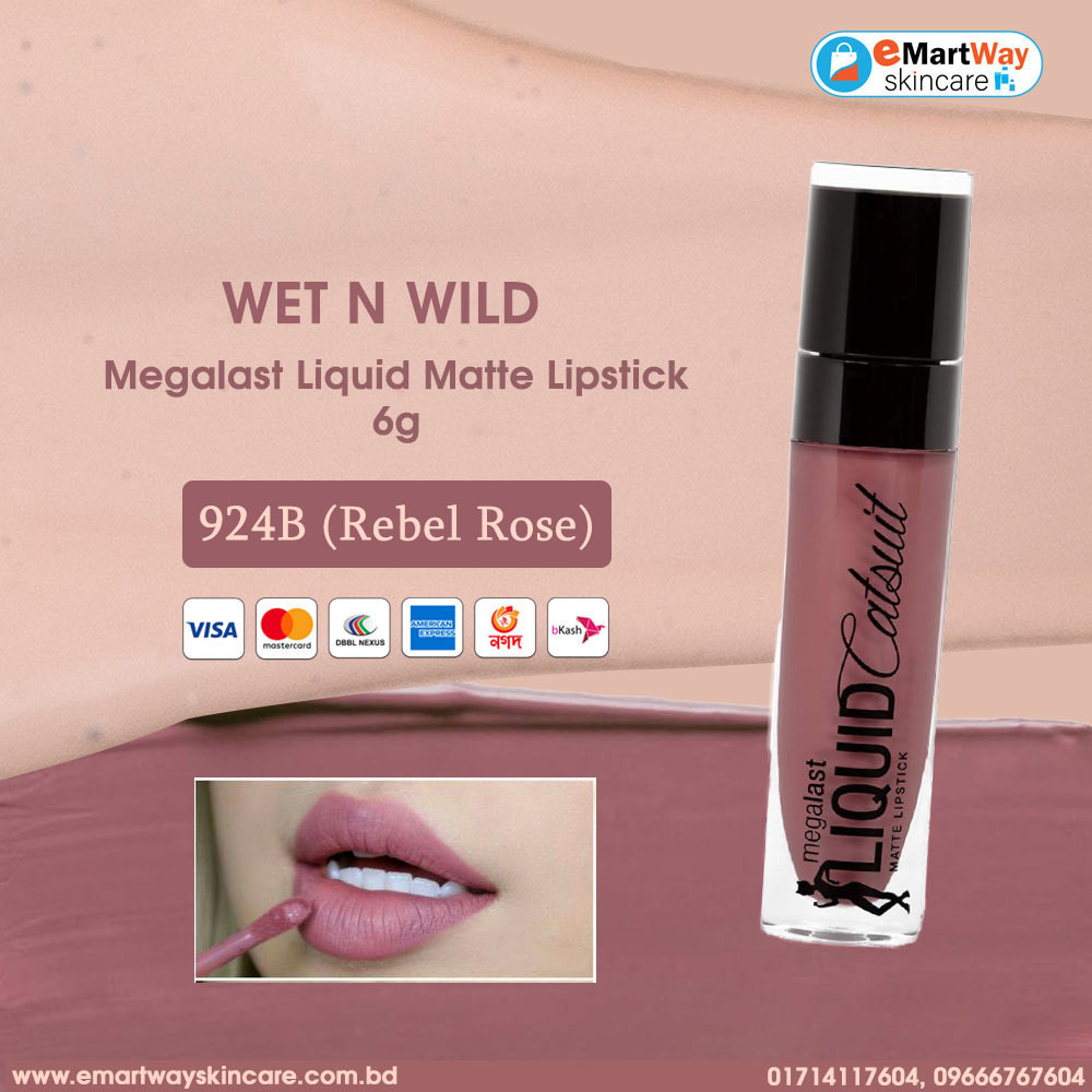 Wet n Wild Megalast Liquid Matte Lipstick 924B (Rebel Rose)