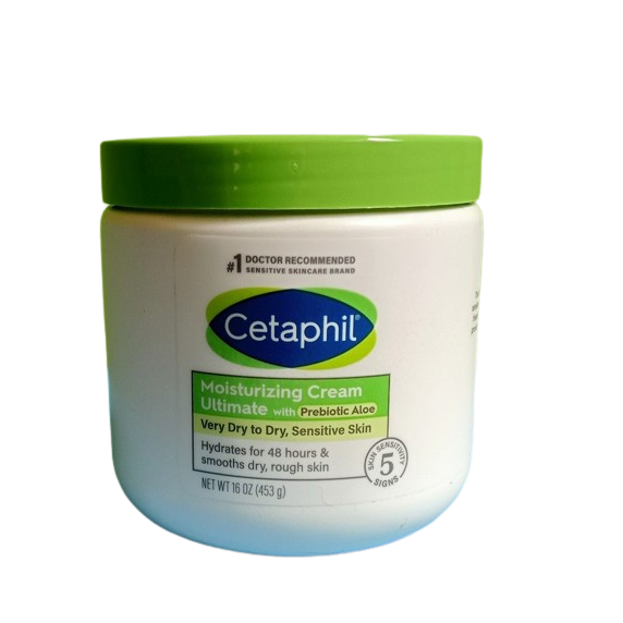 Cetaphil Moisturizing Cream Ultimate With Prebiotic Aloe 453g Very Dry to Dry Sensitive Skin