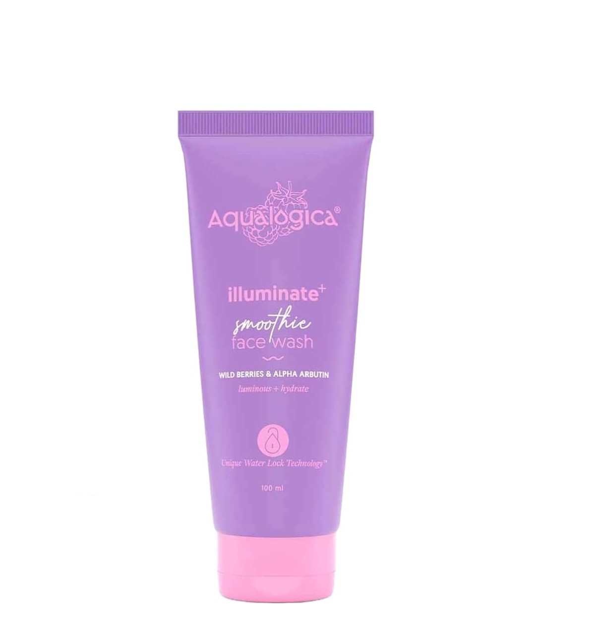 Aqualogica IIIuminate+ Smoothie Face Wash with Wild Berries & Alpha Arbutin for Luminous Glow 100ml