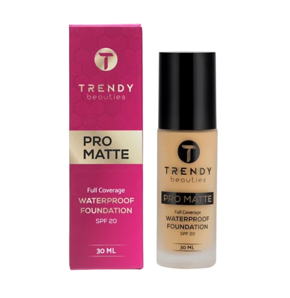 Trendy Beauties Pro Matte Full Coverage Waterproof Foundation SPF20 (04-Golden) 30ml