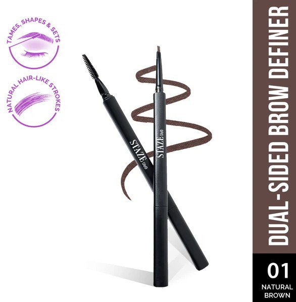 STAZE 9to9 All Eyes On You Micro Brow Definer-01 Natural Brown