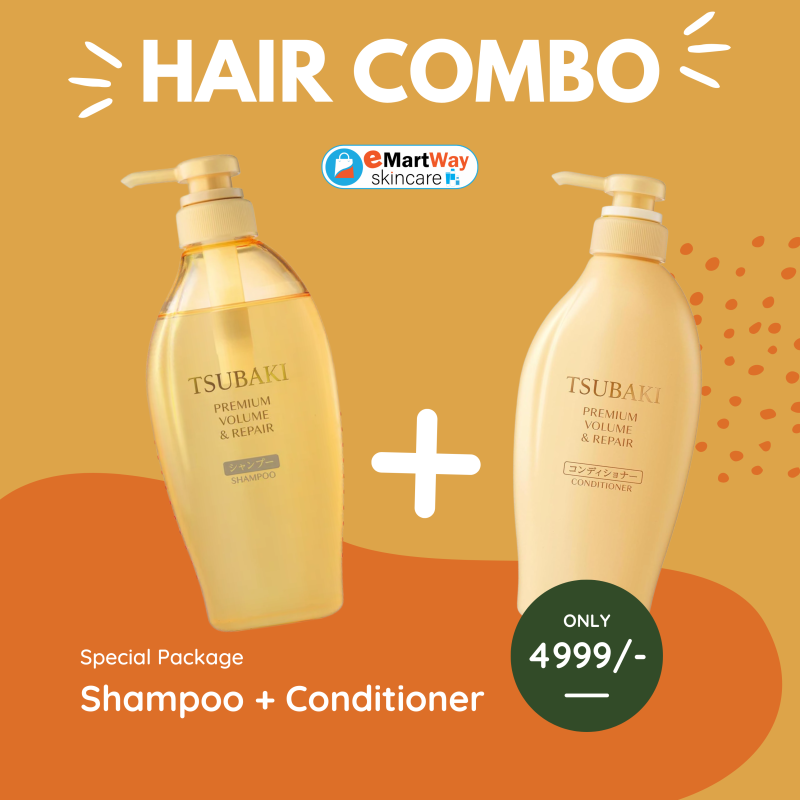 Combo 2 (Shiseido Tsubaki Premium Volume & Repair Shampoo 450ml & Shiseido Tsubaki Premium Volume & Repair Conditioner 450ml)