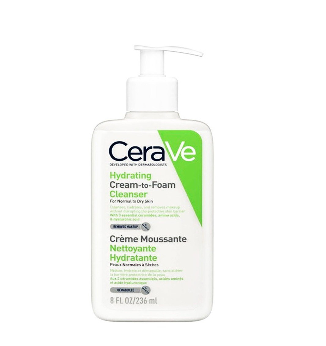 Cerave Hydrating Cream To Foam Cleanser For Normal To Dry Skin 236ml