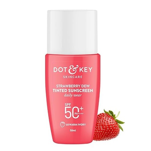 Dot & Key Strawberry Dew Tinted Sunscreen SPF 50+ PA++++ 50ml (02 Warm Ivory)