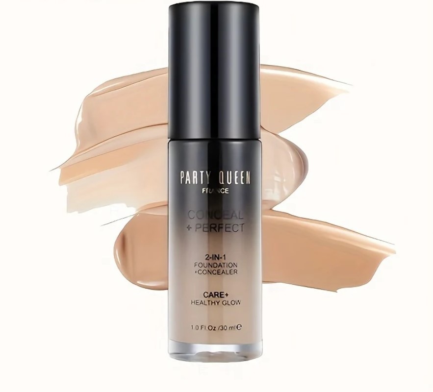 Party Queen Conceal and Perfect 2-in-1 Liquid full Coverage Foundation(Soft beige) -15