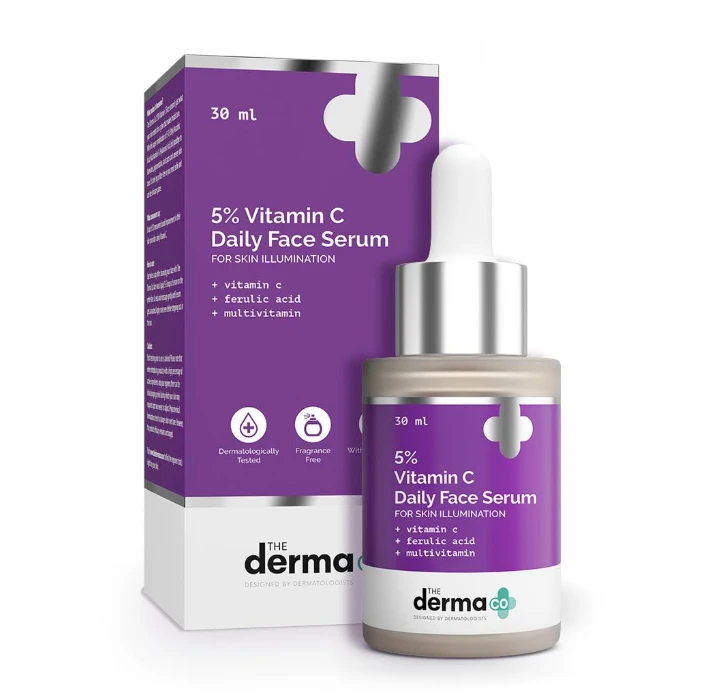 The Derma Co 5% Vitamin C Daily Face Serum 30ml