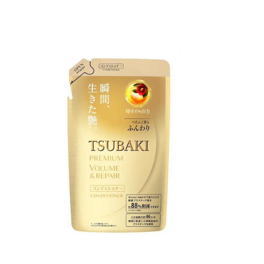 Tsubaki Premium Volume And Repair Conditioner Refill Pack 330ml
