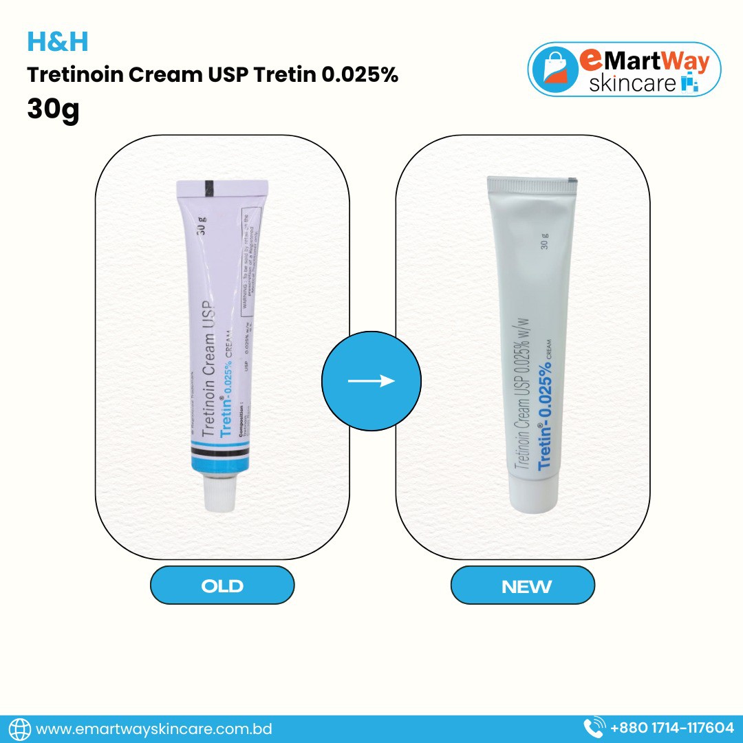 H&H Tretinoin Cream USP Tretin 0.025% 30g