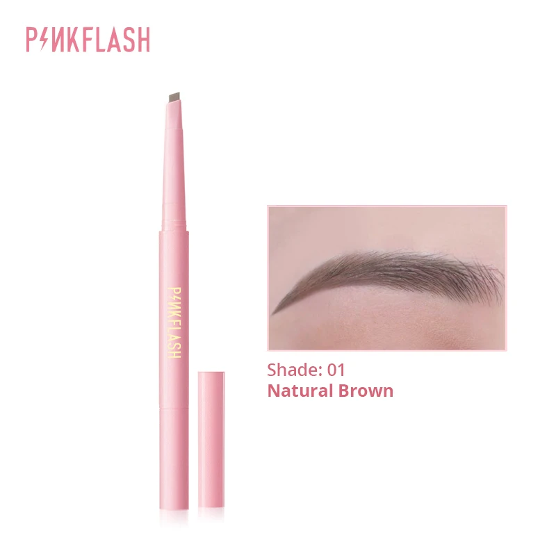 PINKFLASH Waterproof Auto Eyebrow Pencil - 01 Natural Brown (PF-E09)
