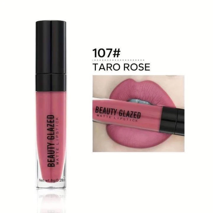 Beauty Glazed Matte Lipstick (107- Taro Rose) 8g