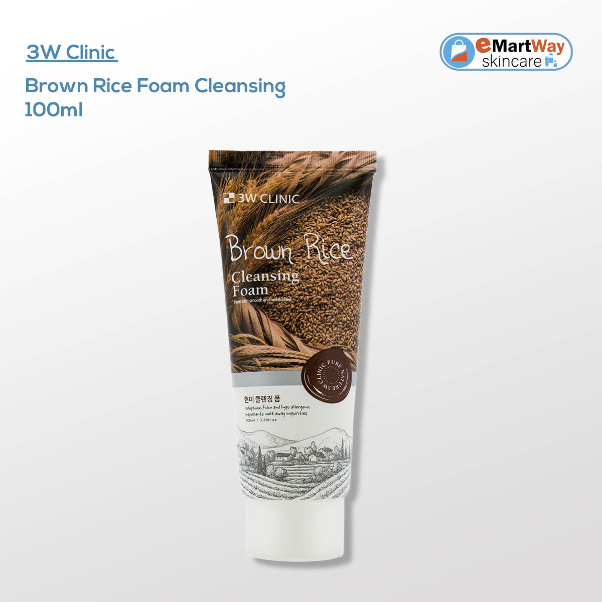 3W Clinic Brown Rice Foam Cleansing 100ml