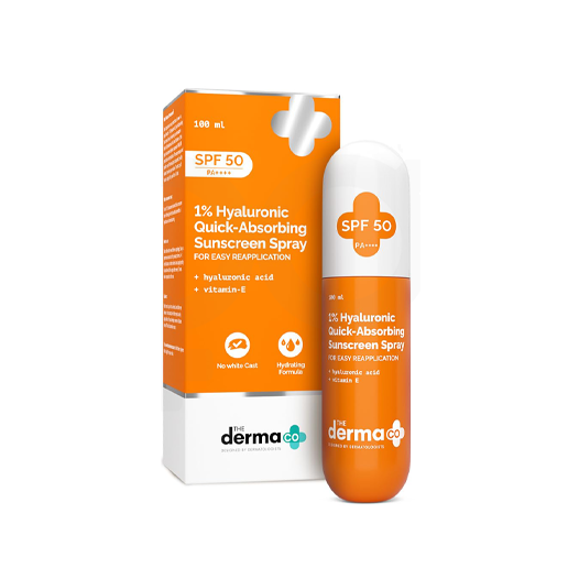 The Derma CO 1% Hyaluronic Quick-Absorbing Sunscreen Spray with Hyaluronic Acid & Vitamin E 100ml